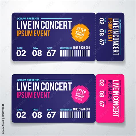 Concert Ticket Design 2