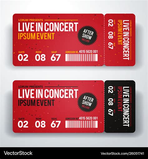 Concert ticket design template