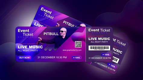 Concert ticket design templates