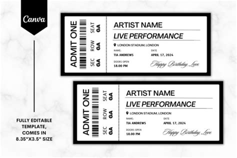 Concert Ticket Template 4