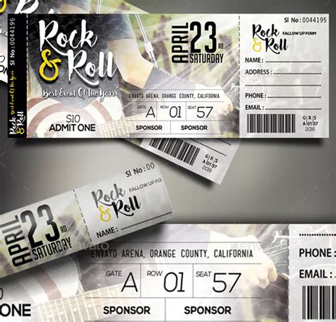 Concert Ticket Template PSD Design Download Sites