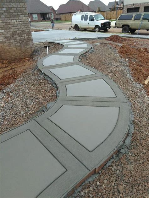 Concrete Walkway Template with Pattern