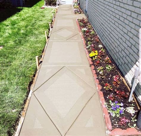 Concrete Walkway Template Design with Patterns