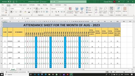 Conditional Formatting Attendance