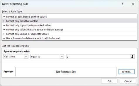 Conditional Formatting Dialog