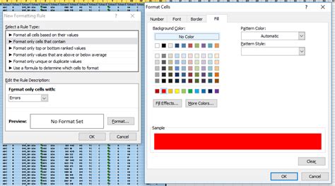 Conditional Formatting Errors