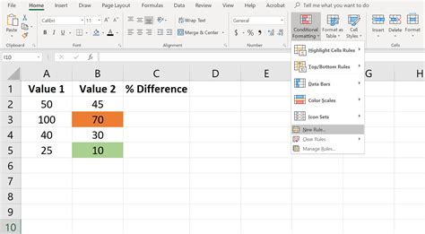 Conditional Formatting Excel 2016