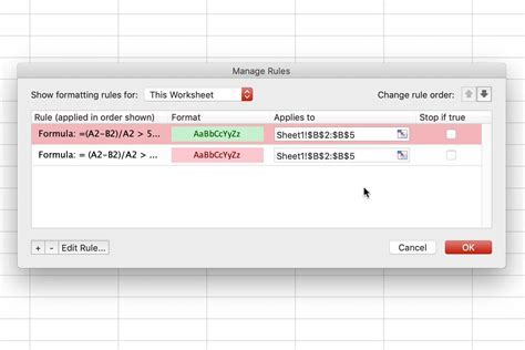 Conditional Formatting Formulas