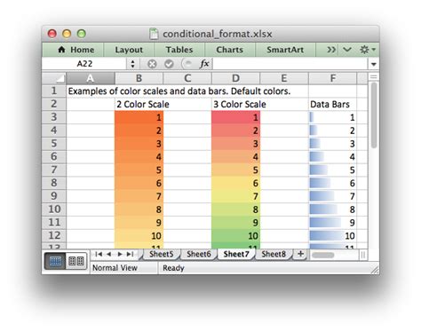 Conditional Formatting Gradient Example 1