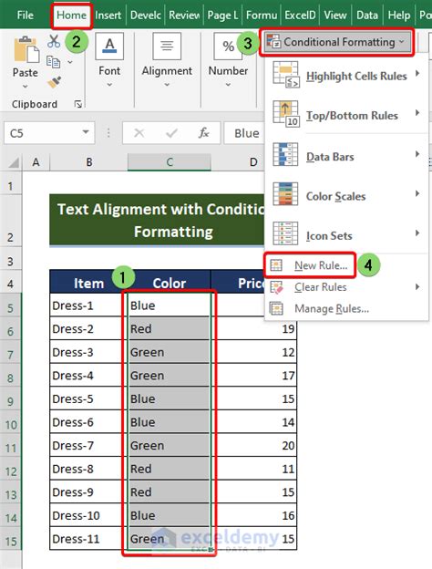 Conditional Formatting Method