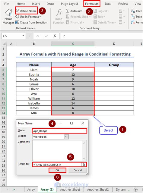 Conditional formatting named ranges