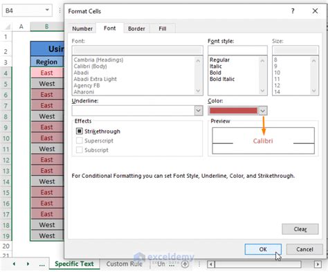 Conditional formatting for text comparison in Excel