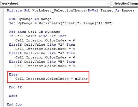 Conclusion of Conditional Formatting in VBA