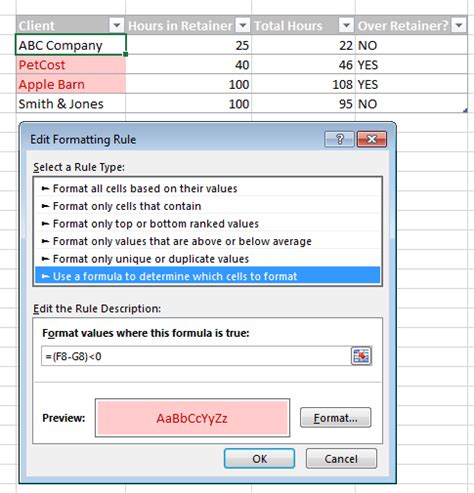 Conditional Formatting with IF Statements