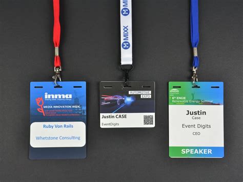 Conference name badge template