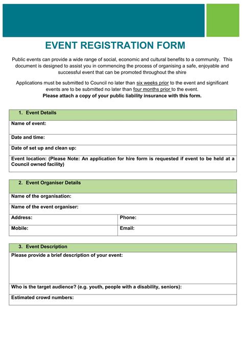 Conference Registration Form Template Example