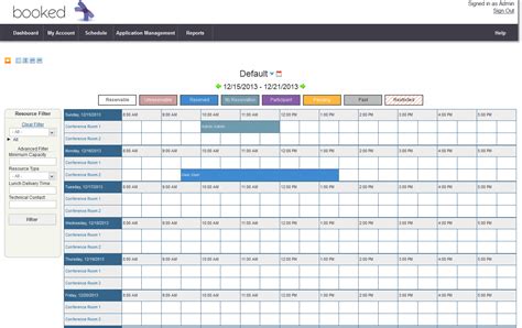 Conference Room Calendar Template