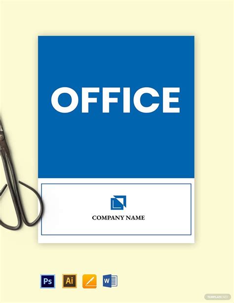 Conference Room Office Door Sign Template