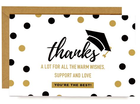 Confetti and Balloons Graduation Thank You Card Template