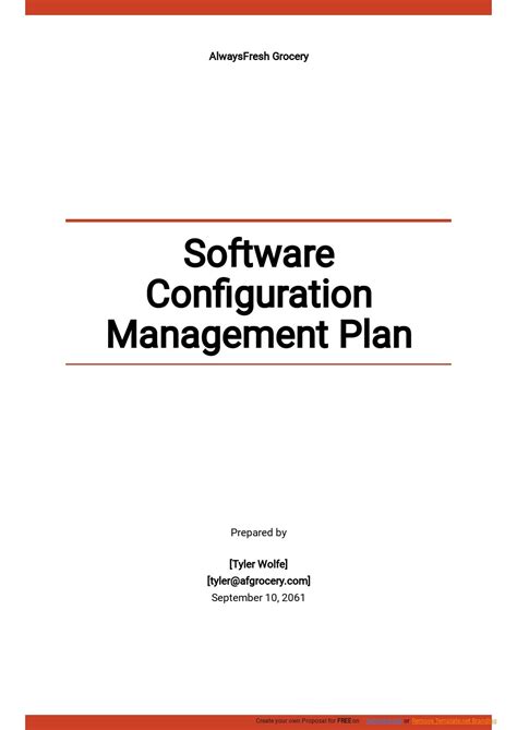 Configuration Management Policy Template