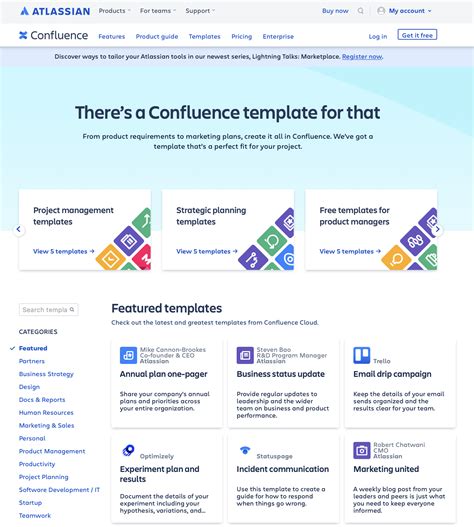 Confluence Template Planning