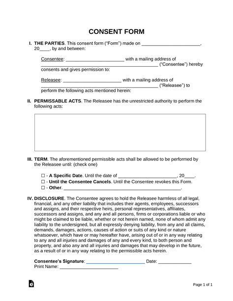 Consent Form Template