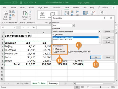 Consolidate Multiple Excel Worksheets Image 10