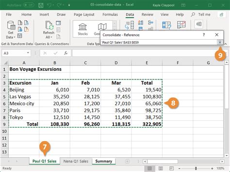 Consolidate Multiple Excel Worksheets Image 7