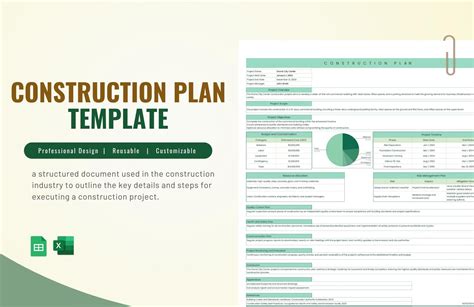 Construction Business Plan Template Excel