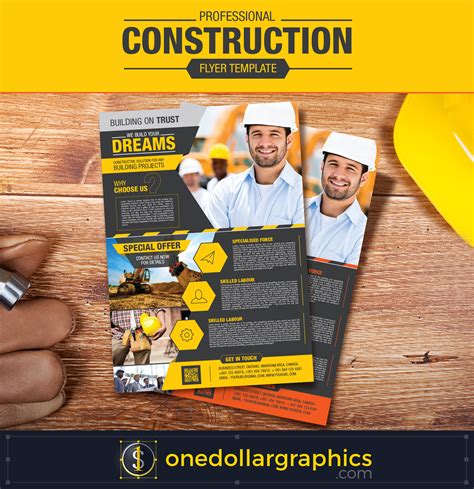 Construction Company Flyer Template