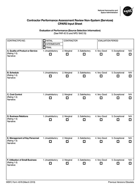 Construction Employee Performance Review Template