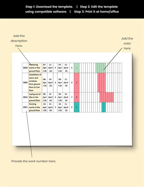 Construction Look Ahead Schedule Template