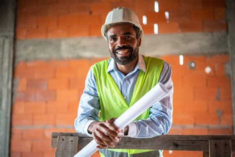 Construction manager on a building site