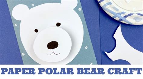 Construction paper polar bear craft