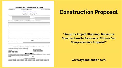 Key Elements of a Construction Proposal Template