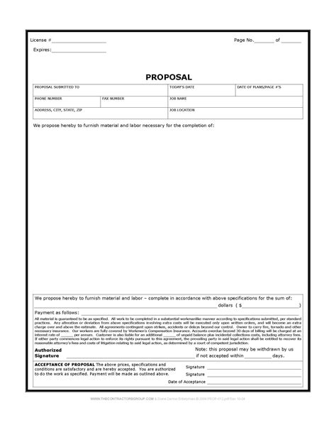 Construction Proposal Template PDF