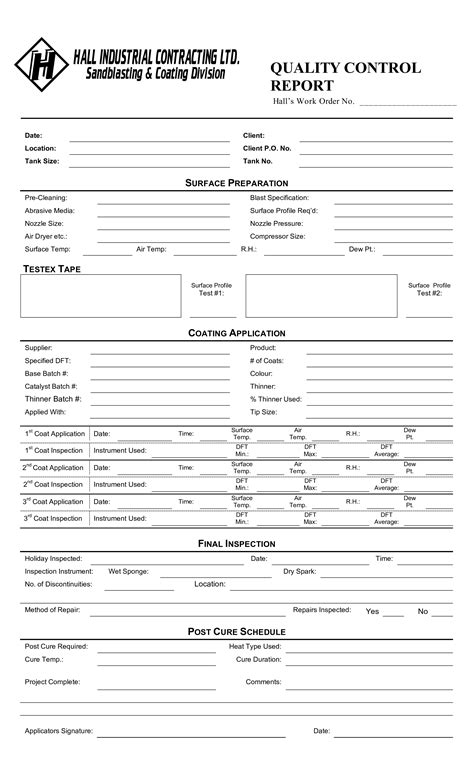 Construction Quality Control Templates