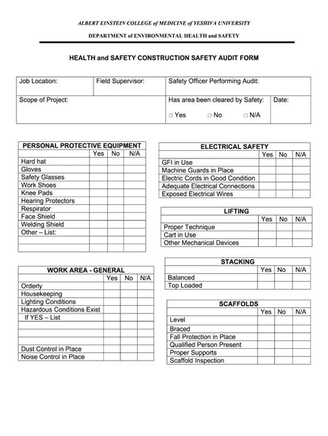 Construction Safety Report Template