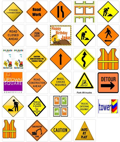 Construction signs printable templates how to use