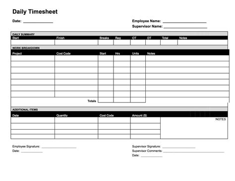 Construction Timesheet Template Gallery 2