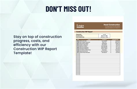 Construction WIP Report Template 1