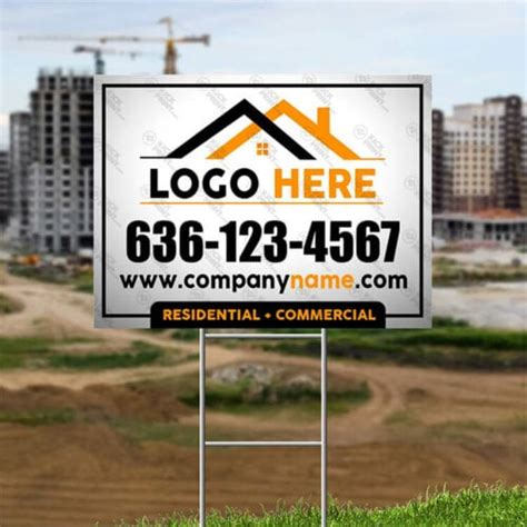 Construction Yard Sign Template