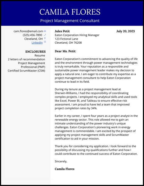 Consulting Cover Letter Template Gallery 3