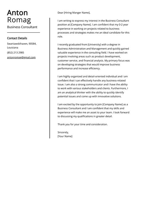 Consulting Cover Letter Template Gallery 9