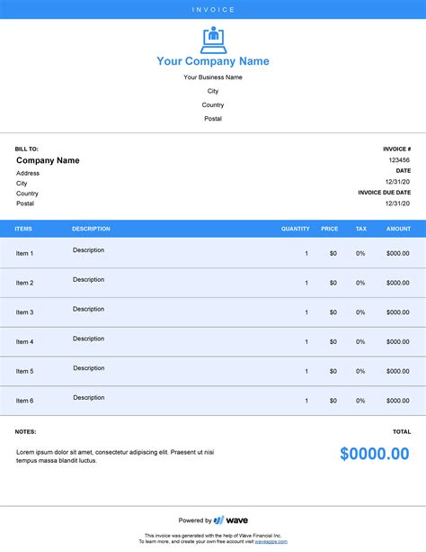 Consulting Invoice Template 5