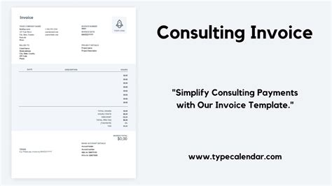 Consulting Invoice Template with Expense Section