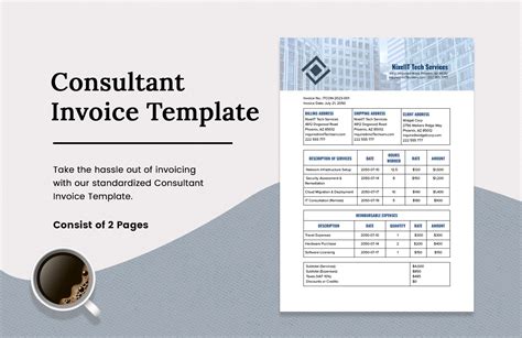 Consulting Invoice Template with GST