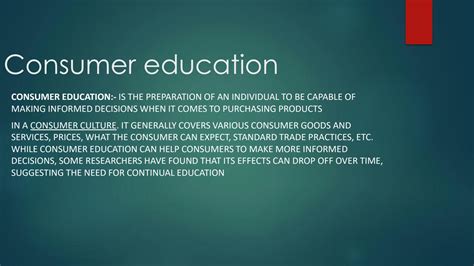 Empowering Consumers Through Education