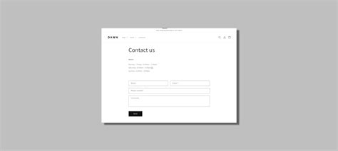 Contact form on Food 52 website