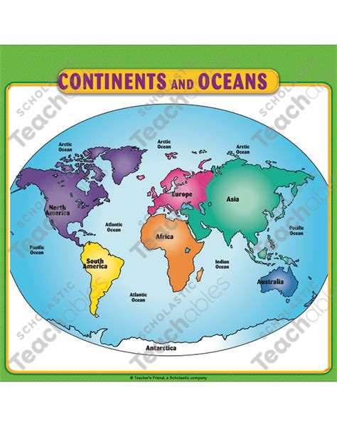 Learning the 7 continents and 5 oceans